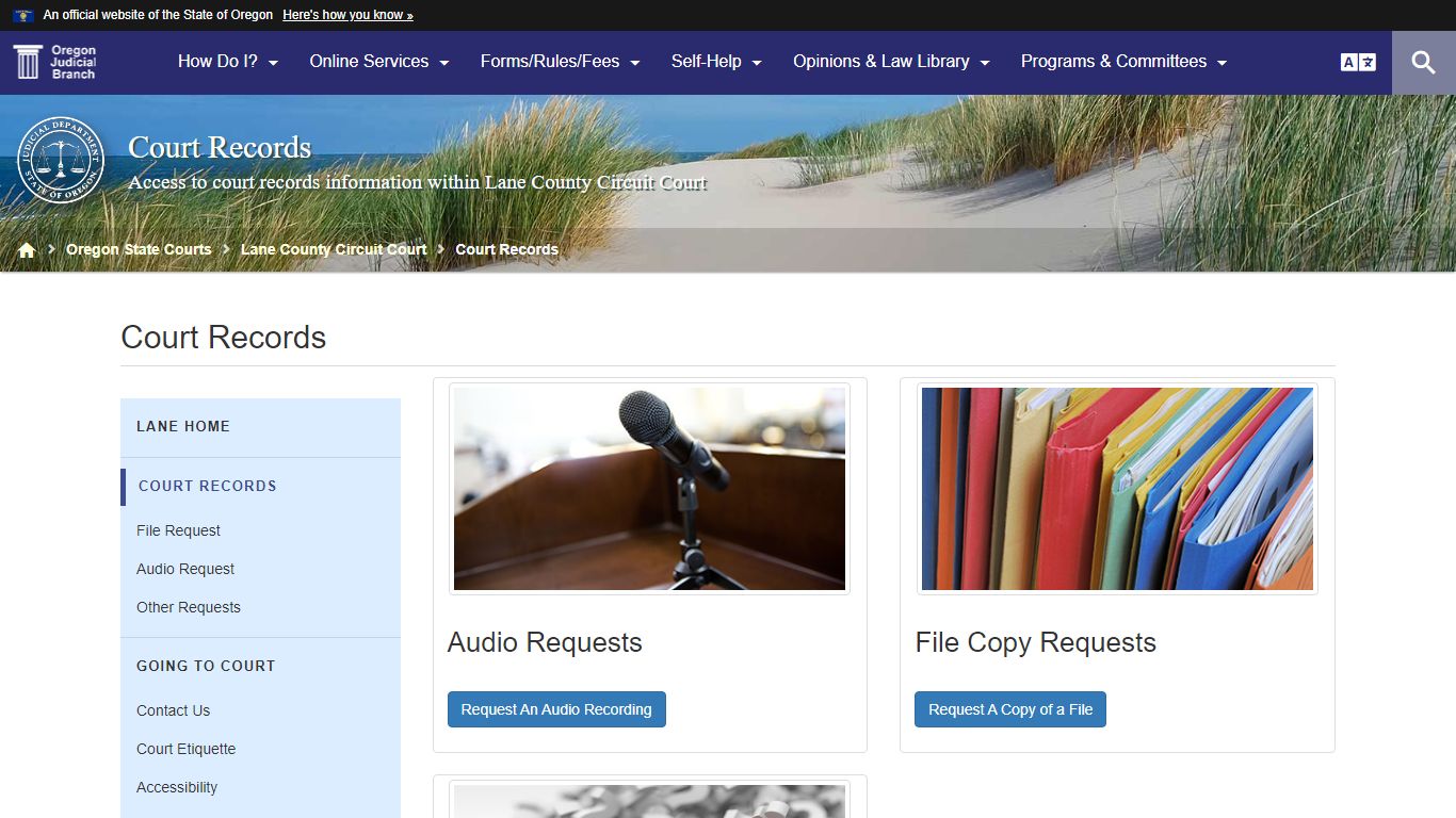 Court Records : Court Records - Oregon Judicial Department